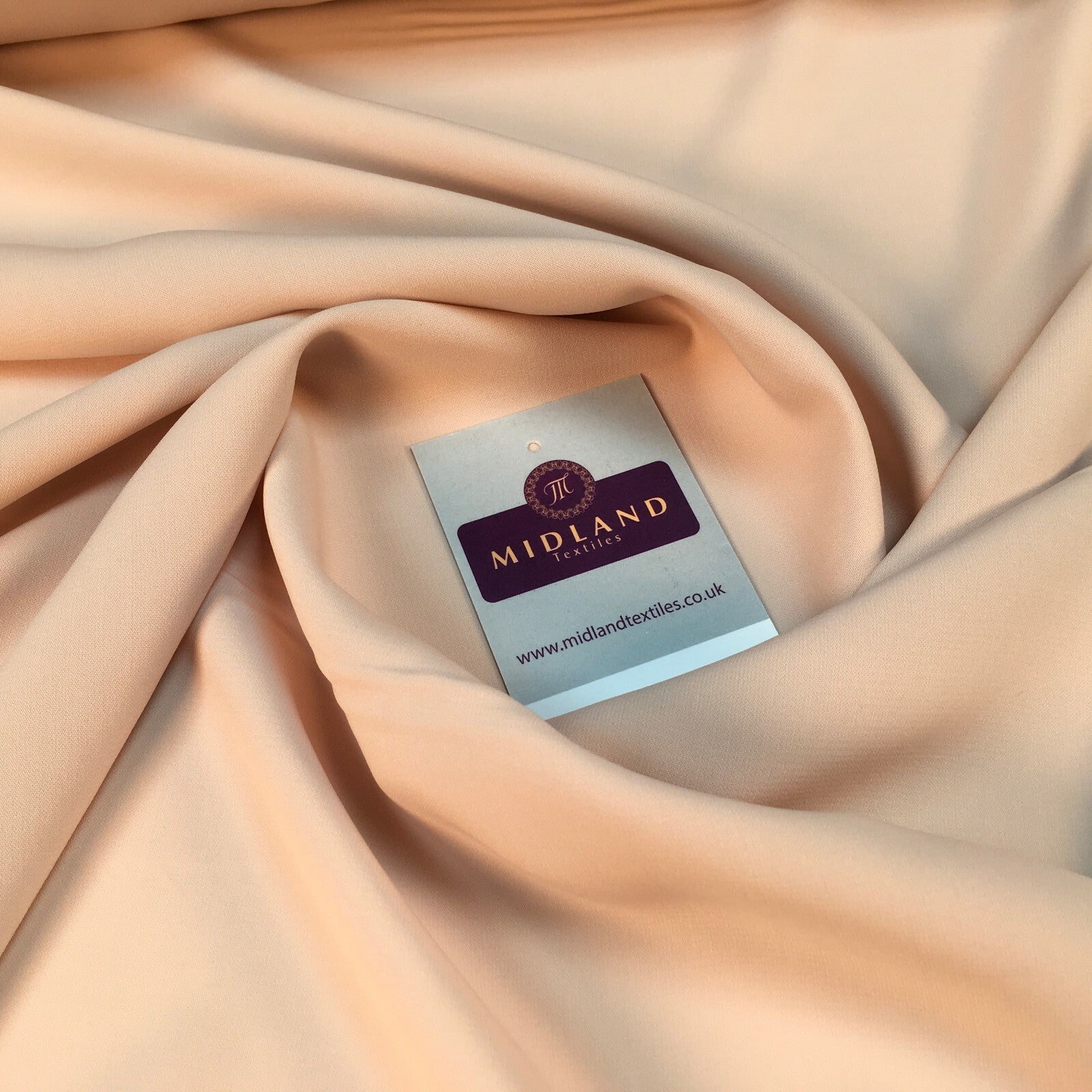 £5.49 Luxury Crepe Micro Peach-skin Dress Fabric Bonanza Midtex 50 Colours M400