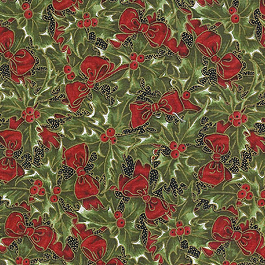 Black Merry Christmas themed 100% Cotton Patchwork & Crafting Fabric 45' Mtex