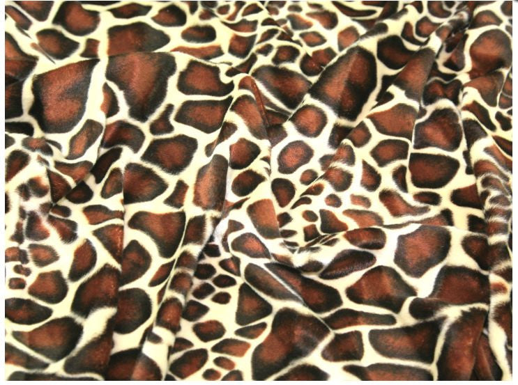 £9.00 ANIMAL PRINT VELBOA FAUX FUR VELOUR FABRIC CRAFT MATERIAL 60' WIDE M220
