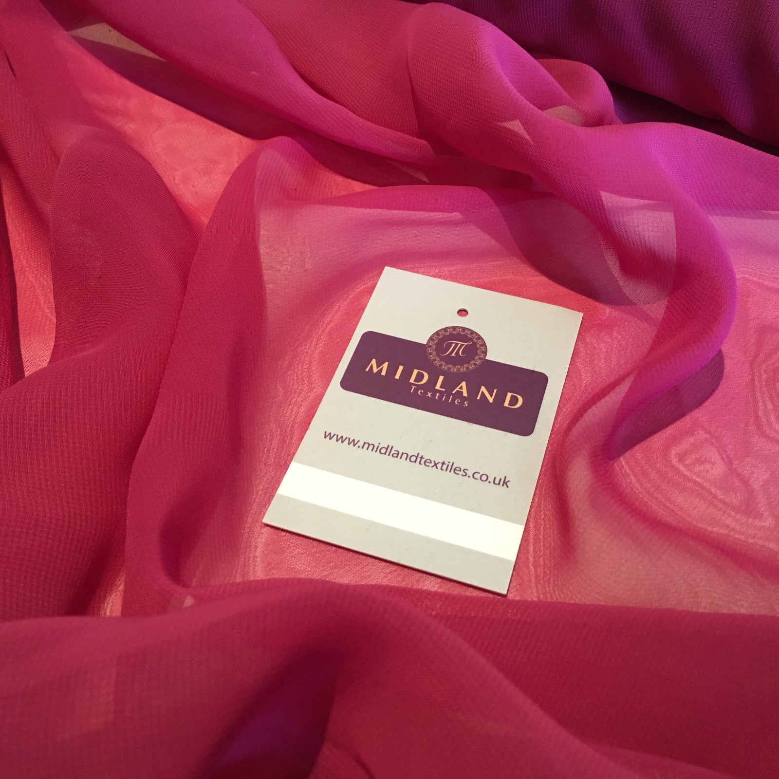 £2.50 Hi-Multi Caress Chiffon Sheer Fabric Semi-Transparent 42' M608 Mtex