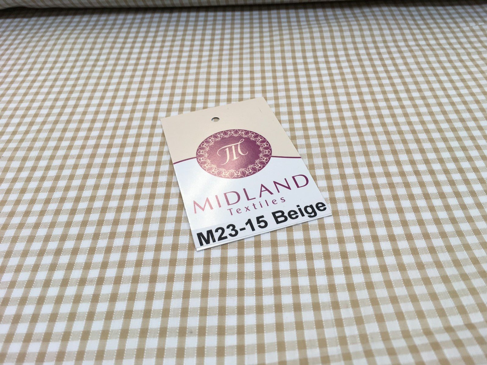 New 1/8 Gingham Polycotton Fabric  12 colours 44 wide Midtex M23 Mtex