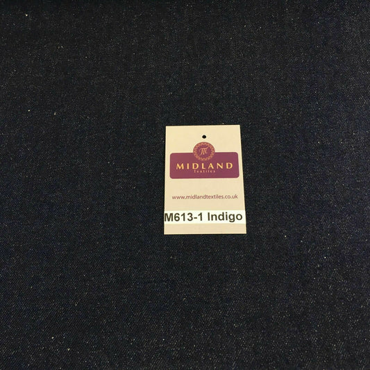 14oz Heavyweight Denim indigo Blue Heavyweight 100% Cotton Fabric 58" M613 Mtex