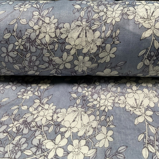 £5.99 Cotton Voile Pastel Summer Floral Printed Dress fabric 111cm M1594