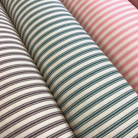 100% Cotton cream base canvas classic Striped Ticking fabric 45" M757
