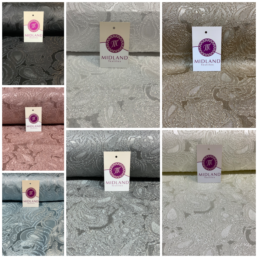 Satin Floral Jacquard Perfect for Dresses, Skirt Fabric 150cm wide M1755