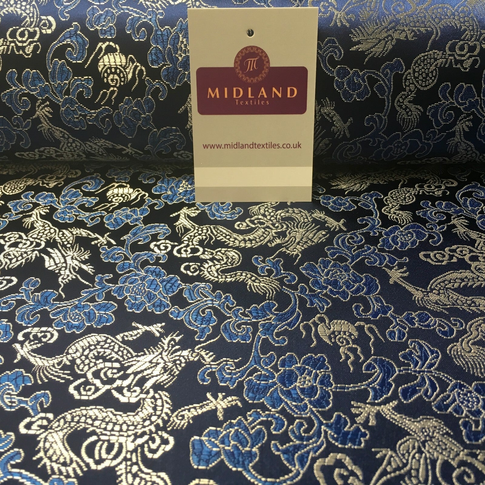 £8.20 Chinese oriental Dragon Shanghai Brocade dress fabric 110cm wide MK1045