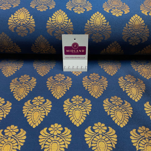 £15 Indian Banarsi fabric Brocade Geometric waistcoat wedding 125cm M1686