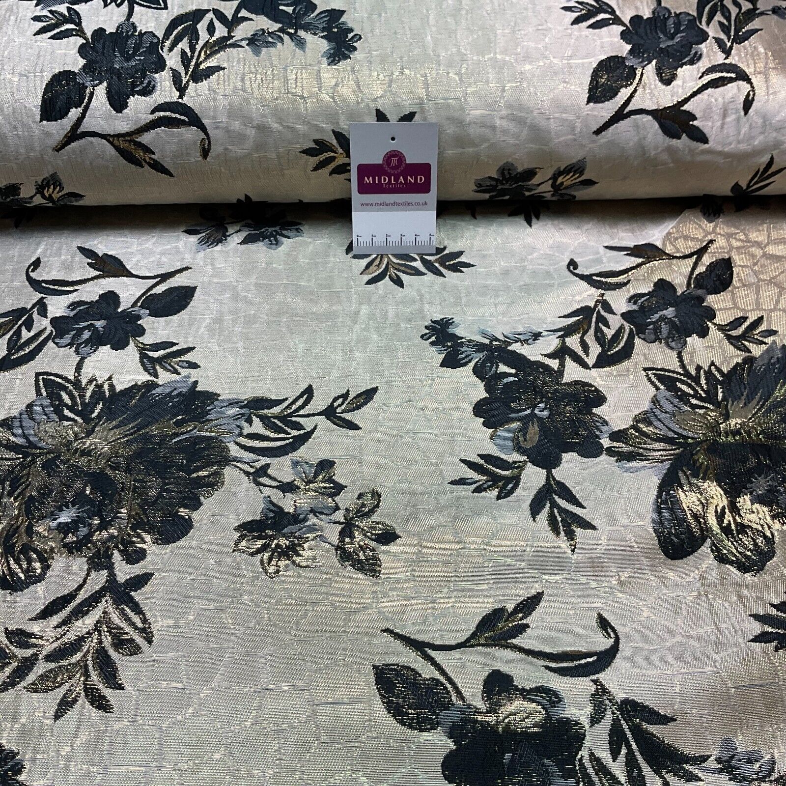 Indian Large Floral Banarsi brocade waistcoat wedding fabric 140cm wide M1684