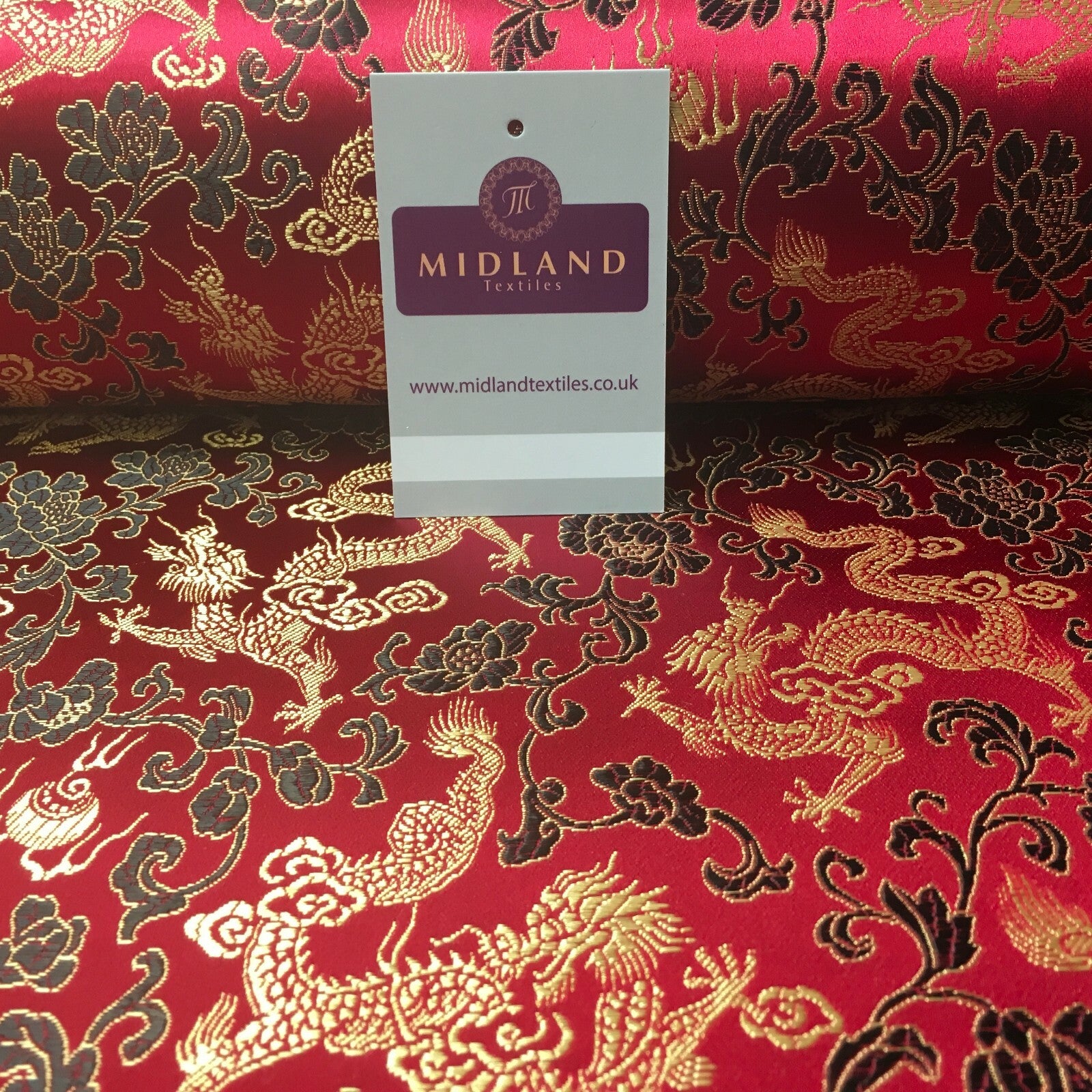 £8.20 Chinese oriental Dragon Shanghai Brocade dress fabric 110cm wide MK1045