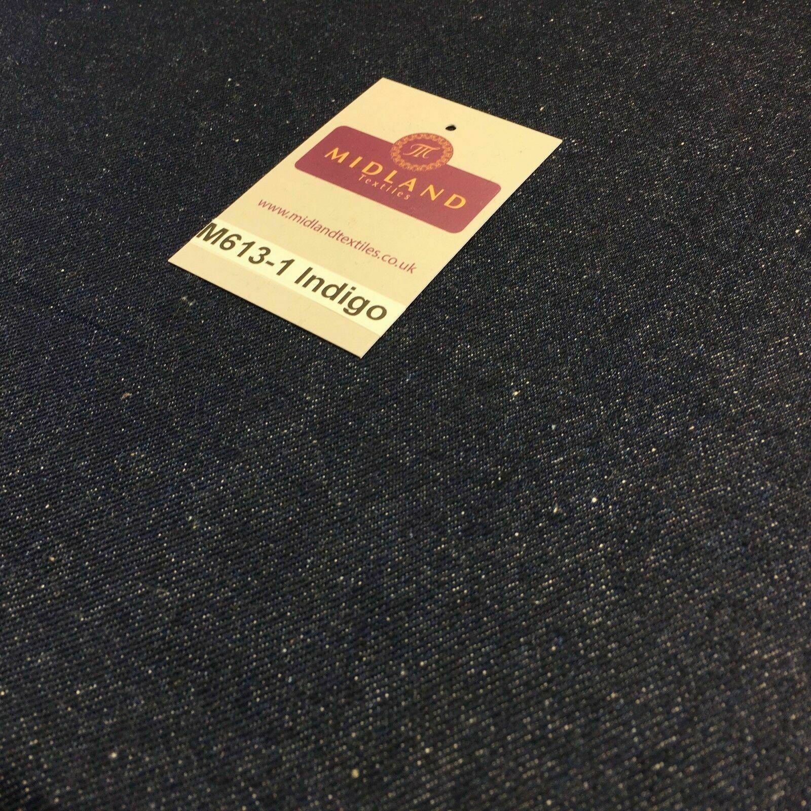 £10.99 14oz Heavyweight Denim indigo Blue Heavyweight 100% Cotton Fabric 58 M613