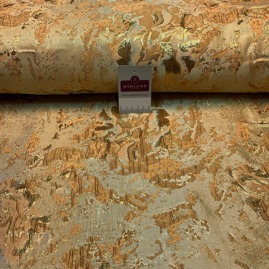 £15 Indian Abstract banarsi brocade waistcoat wedding Fabric 140cm wide M1685