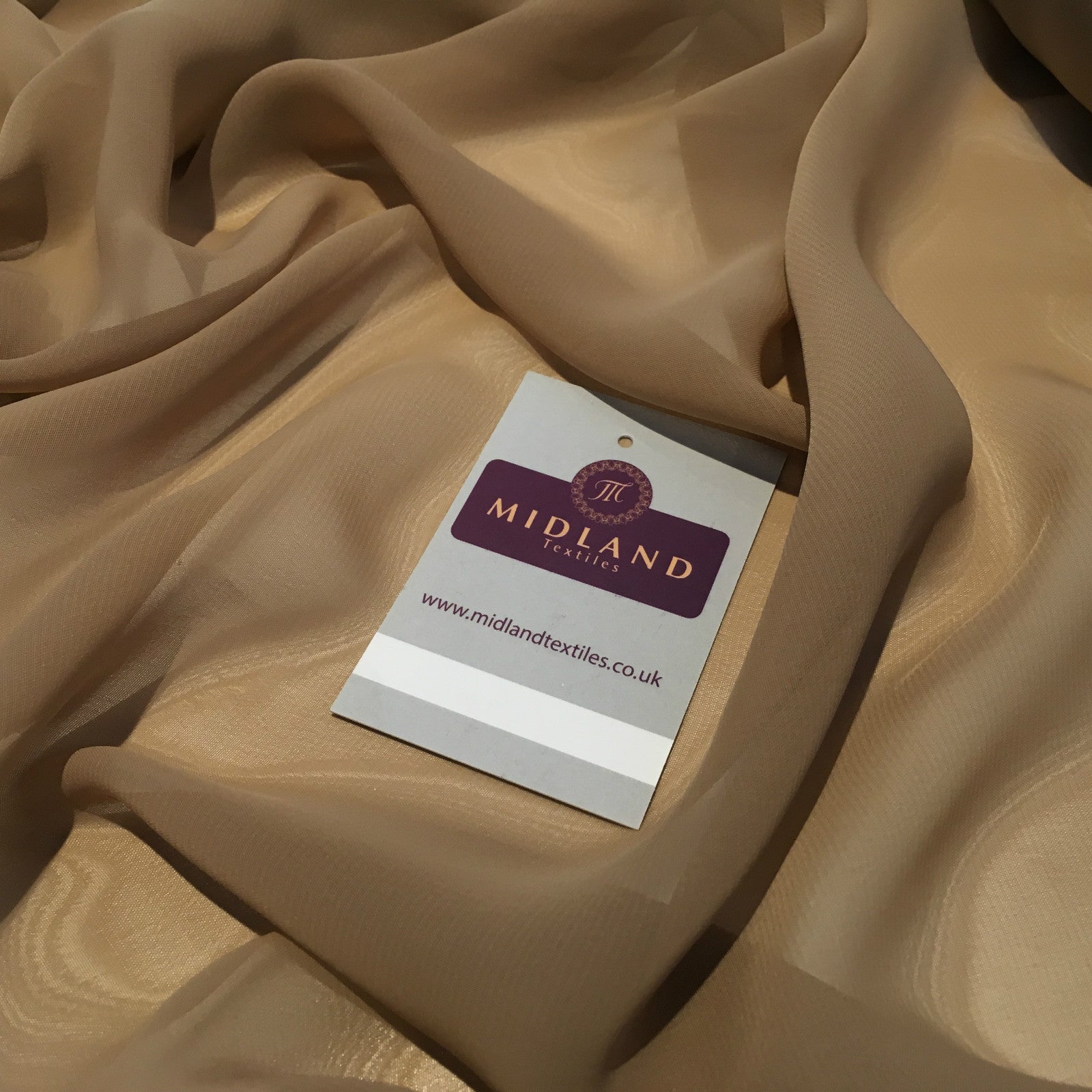 £2.50 Hi-Multi Caress Chiffon Sheer Fabric Semi-Transparent 42' M608 Mtex