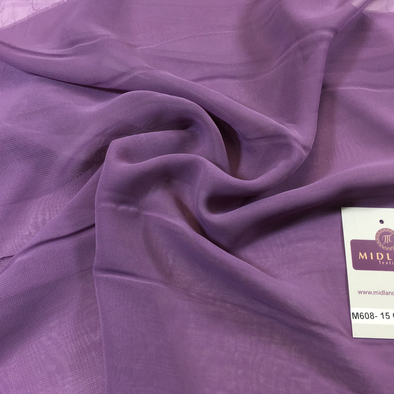 £2.50 Hi-Multi Caress Chiffon Sheer Fabric Semi-Transparent 42' M608 Mtex