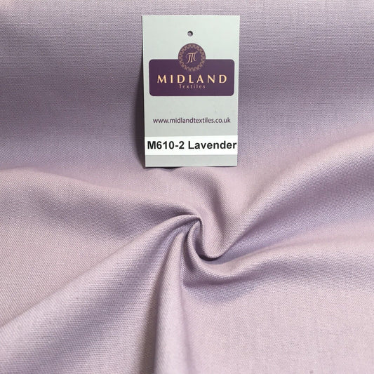 100% Cotton Plain Canvas Crafting Medium Weight Fabric 44" Wide M610 Mtex