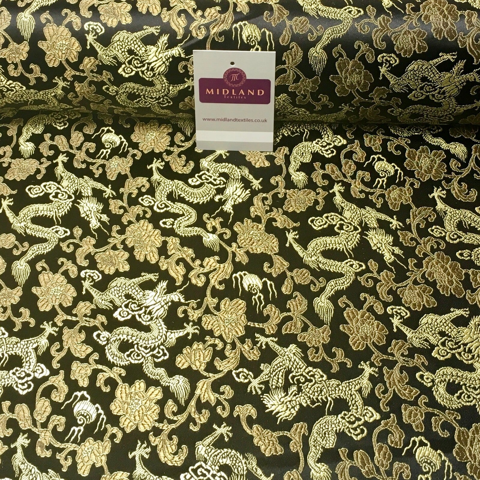 £8.20 Chinese oriental Dragon Shanghai Brocade dress fabric 110cm wide MK1045