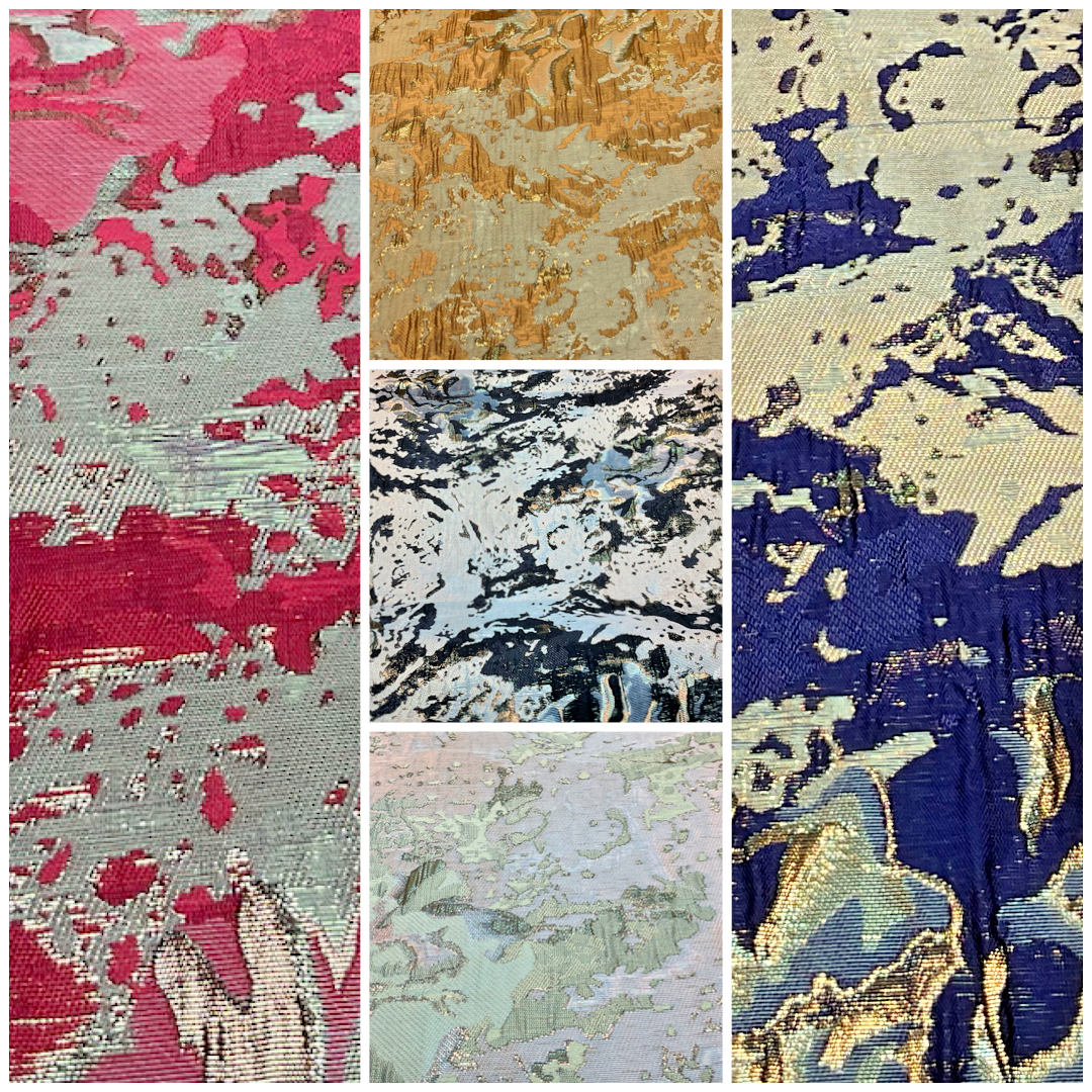 £15 Indian Abstract banarsi brocade waistcoat wedding Fabric 140cm wide M1685