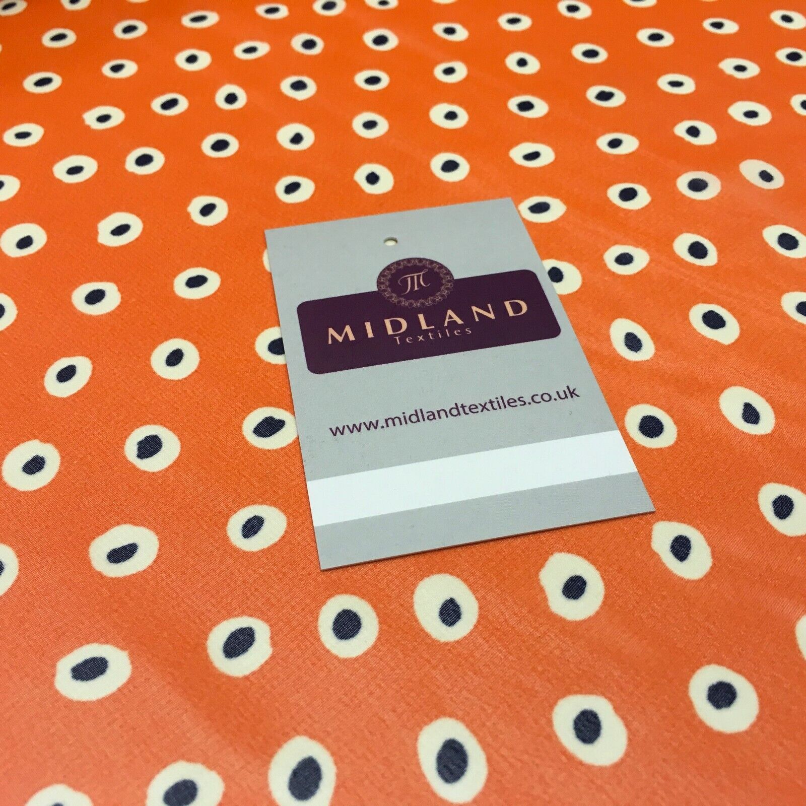 Orange Spotted printed Crepe chiffon Dress Fabric 150 cm Wide MK1190-4 Mtex