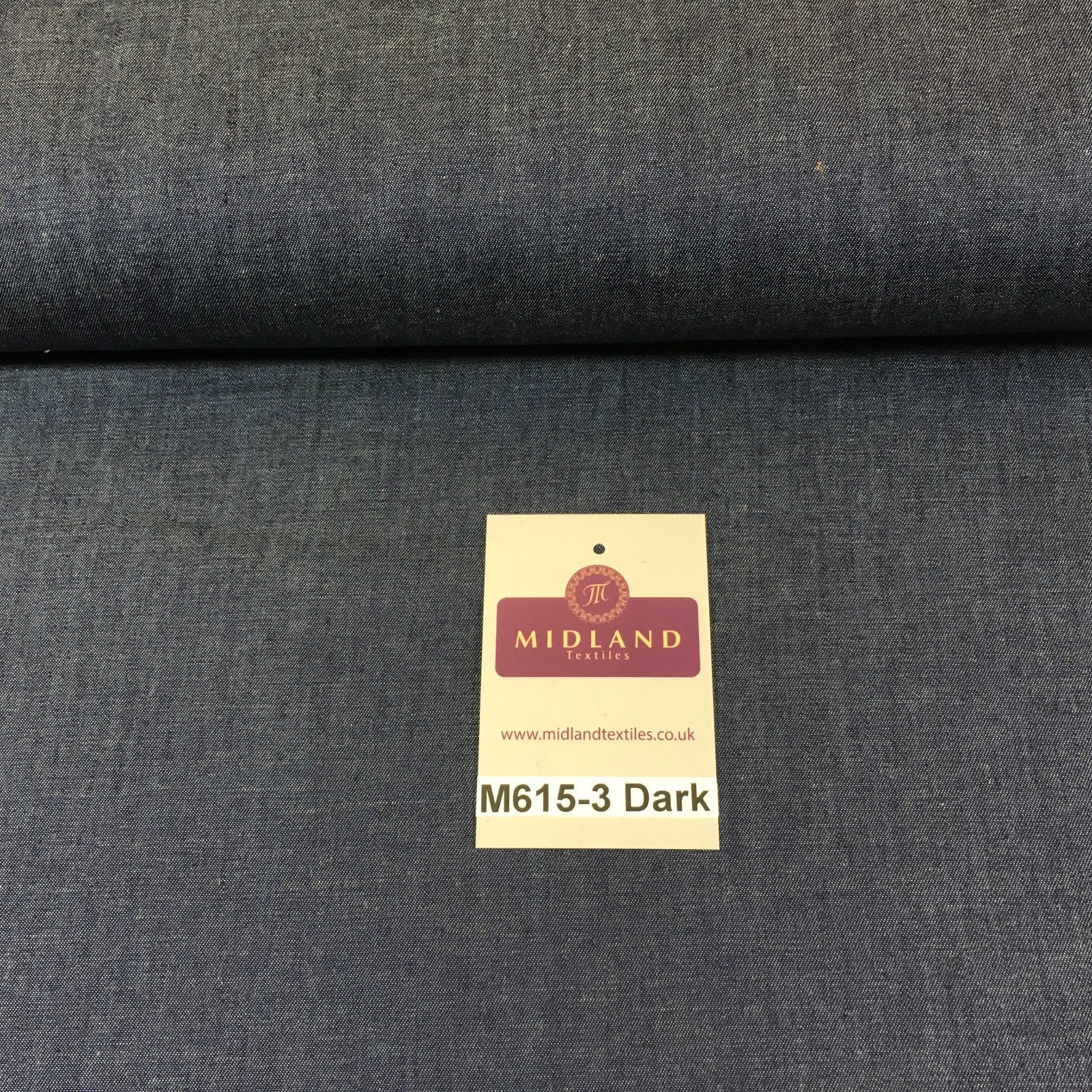 £8.50 4oz Washed Denim Light-medium-dark blue 100% Cotton Fabric 146cm M615