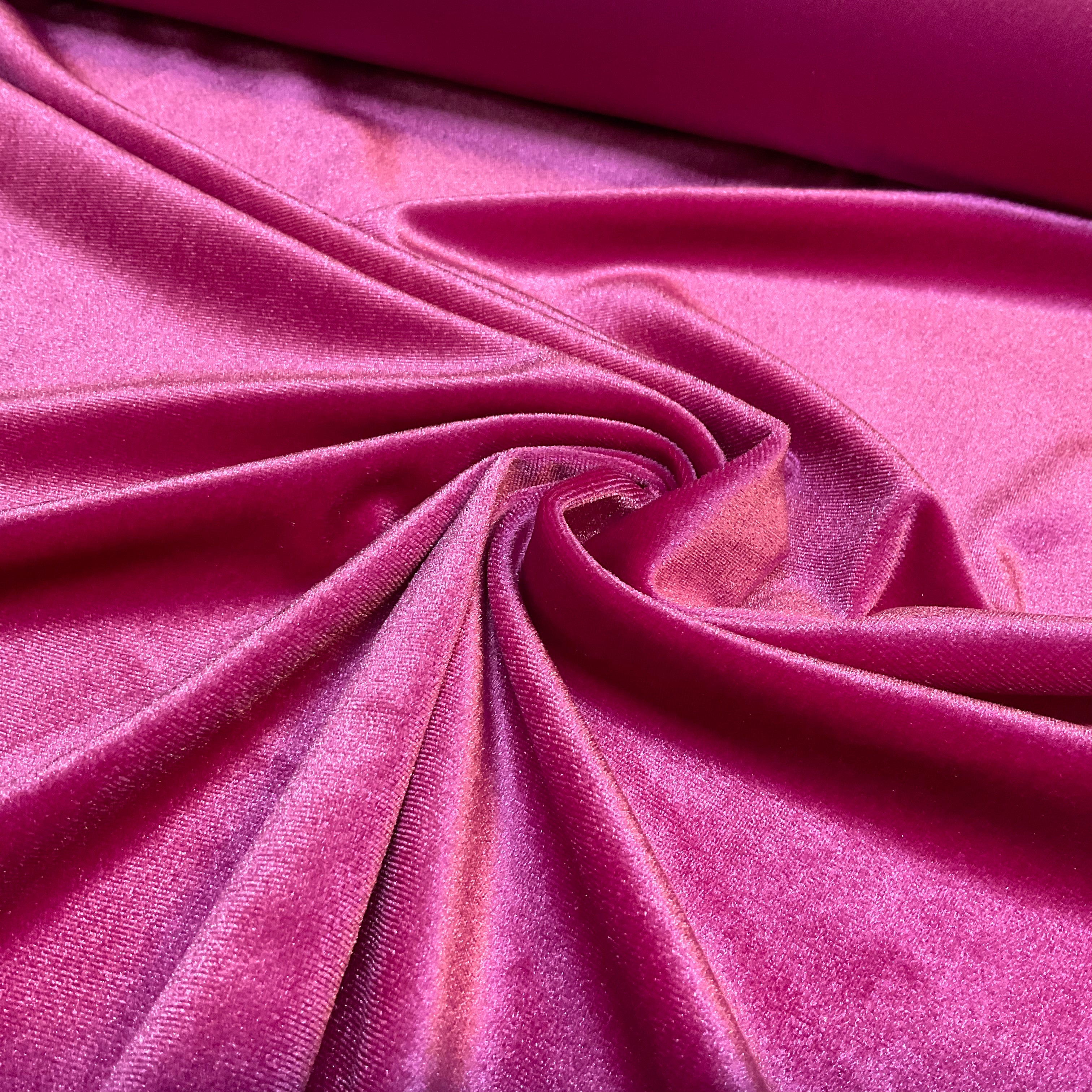 Plain Spandex Plush Velour Fabric – 147cm Wide – Soft Stretch Luxury M2072