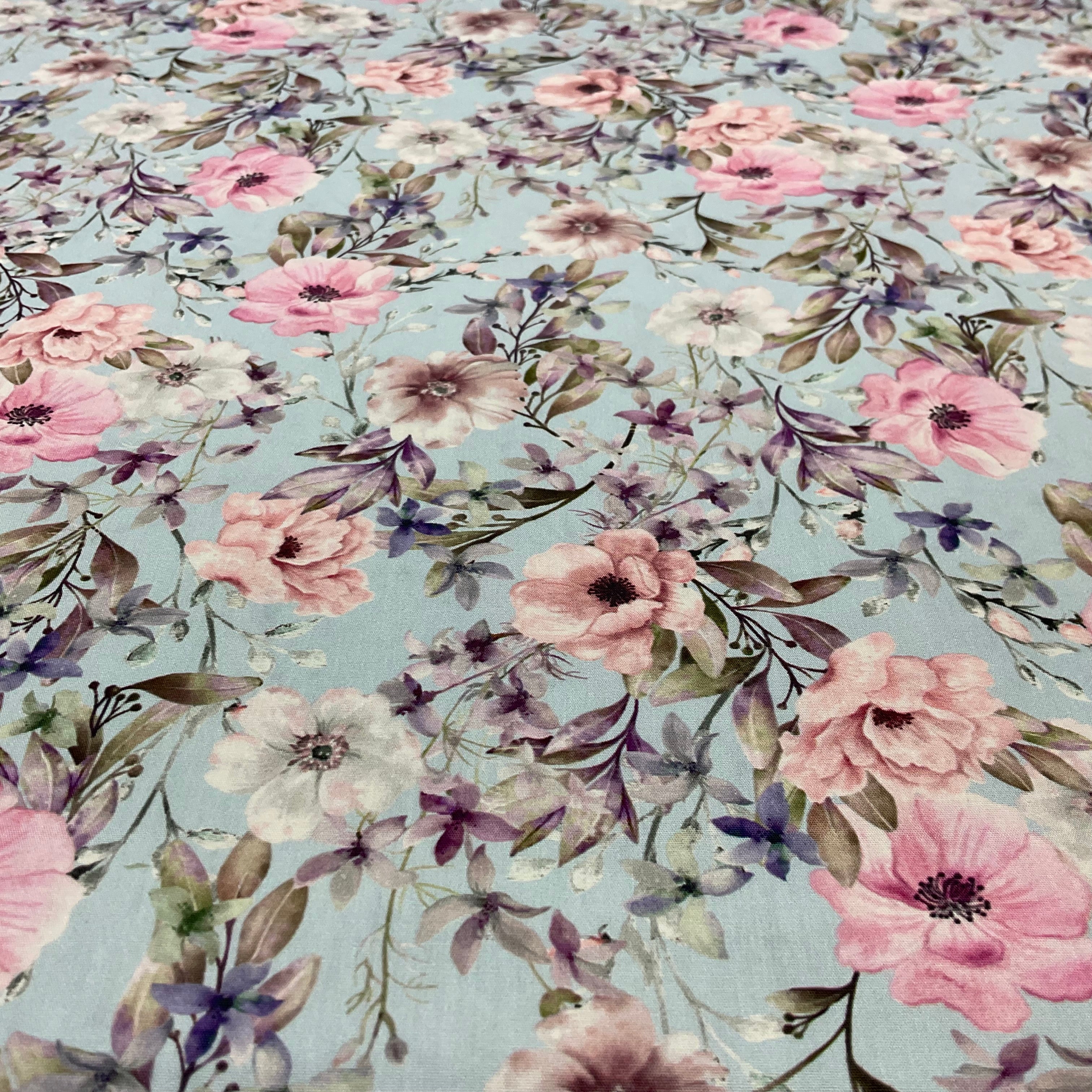 Soft Palette Floral Cotton Print Fabric – 100% Cotton - 147cm Wide - M2119