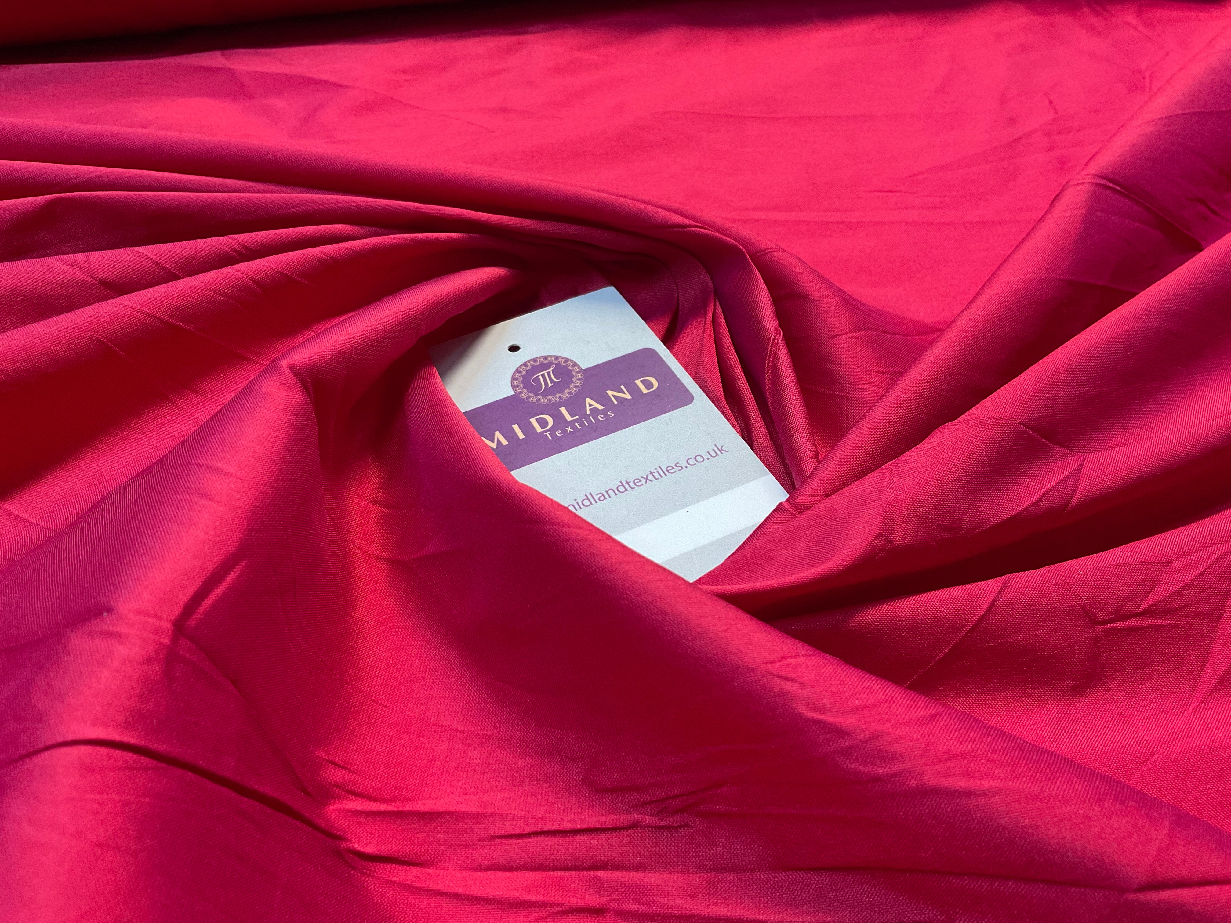 Plain Polyester Faux Silk Taffeta dress craft fabric 142cm wide M2135