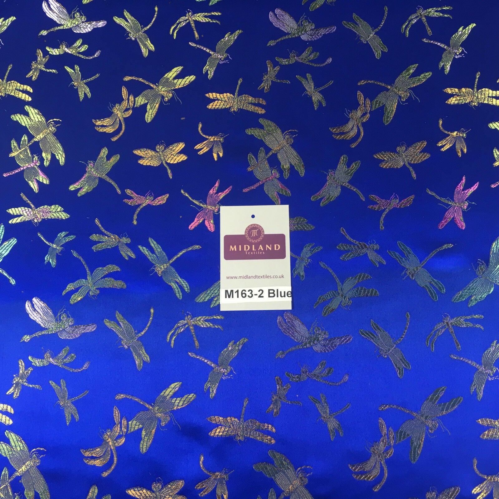 CHINESE ORIENTAL GOLD DRAGONFLY BROCADE SILKY SATIN DRESS FABRIC 44' M163