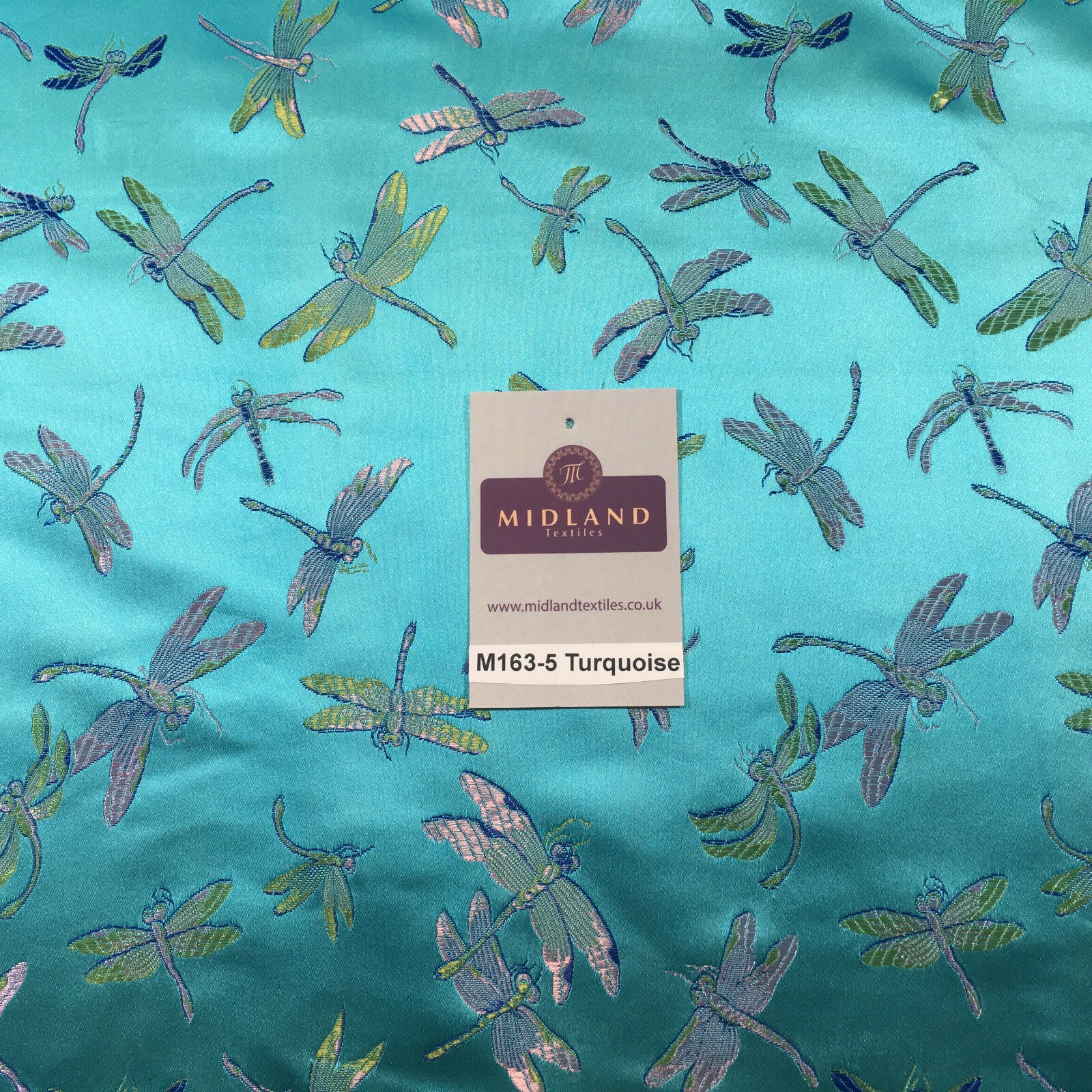 CHINESE ORIENTAL GOLD DRAGONFLY BROCADE SILKY SATIN DRESS FABRIC 44' M163