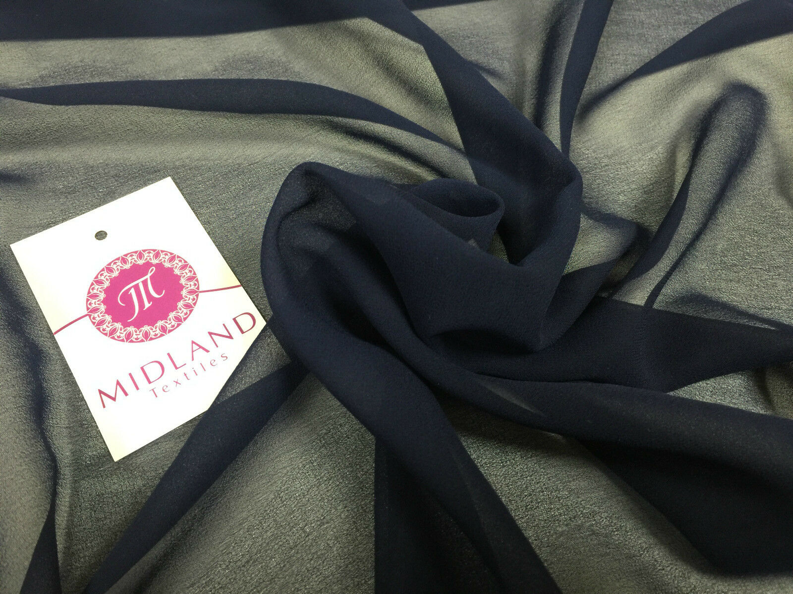 Moss Crepe Chiffon Sheer Fabric Semi-Transparent 44' 100% Polyester M430 Mtex