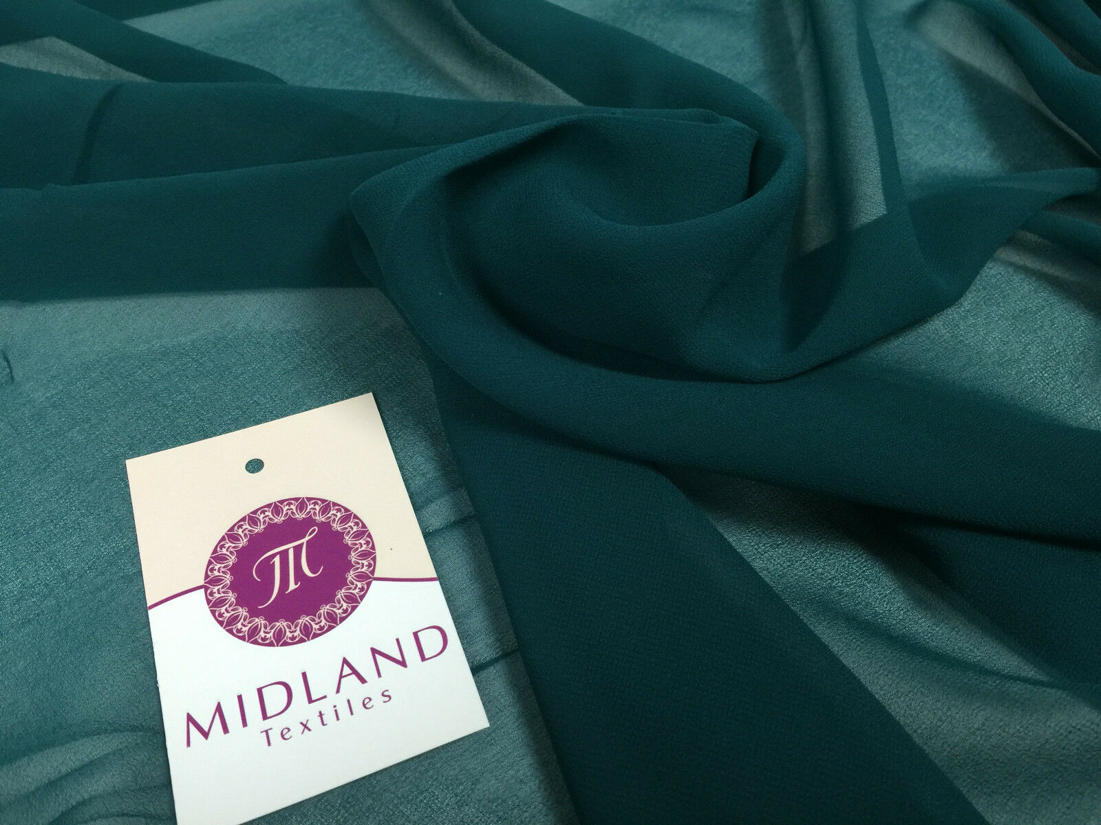 Moss Crepe Chiffon Sheer Fabric Semi-Transparent 44' 100% Polyester M430 Mtex