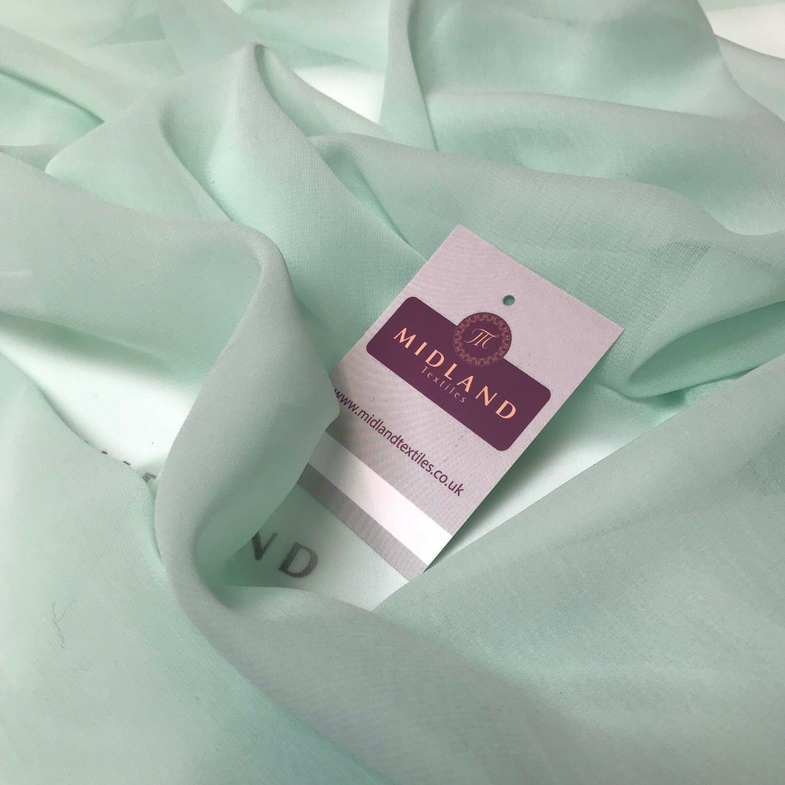 Moss Crepe Chiffon Sheer Fabric Semi-Transparent 44' 100% Polyester M430 Mtex