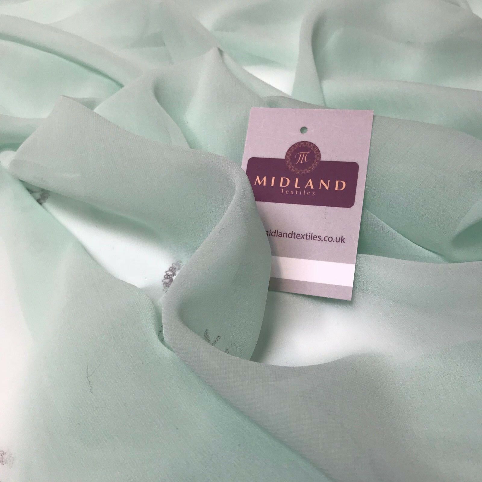 Moss Crepe Chiffon Sheer Fabric Semi-Transparent 44' 100% Polyester M430 Mtex