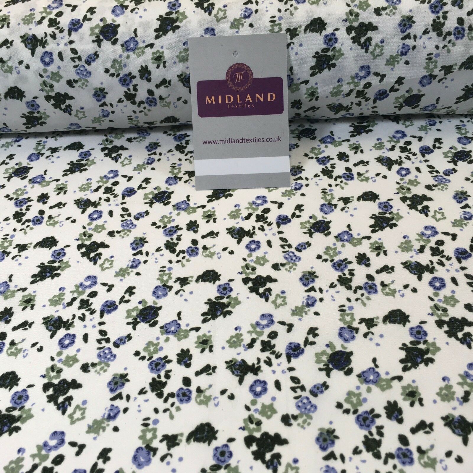 Small Ditsy Floral Printed soft Crepe dress fabric 44' wide M761 Mtex