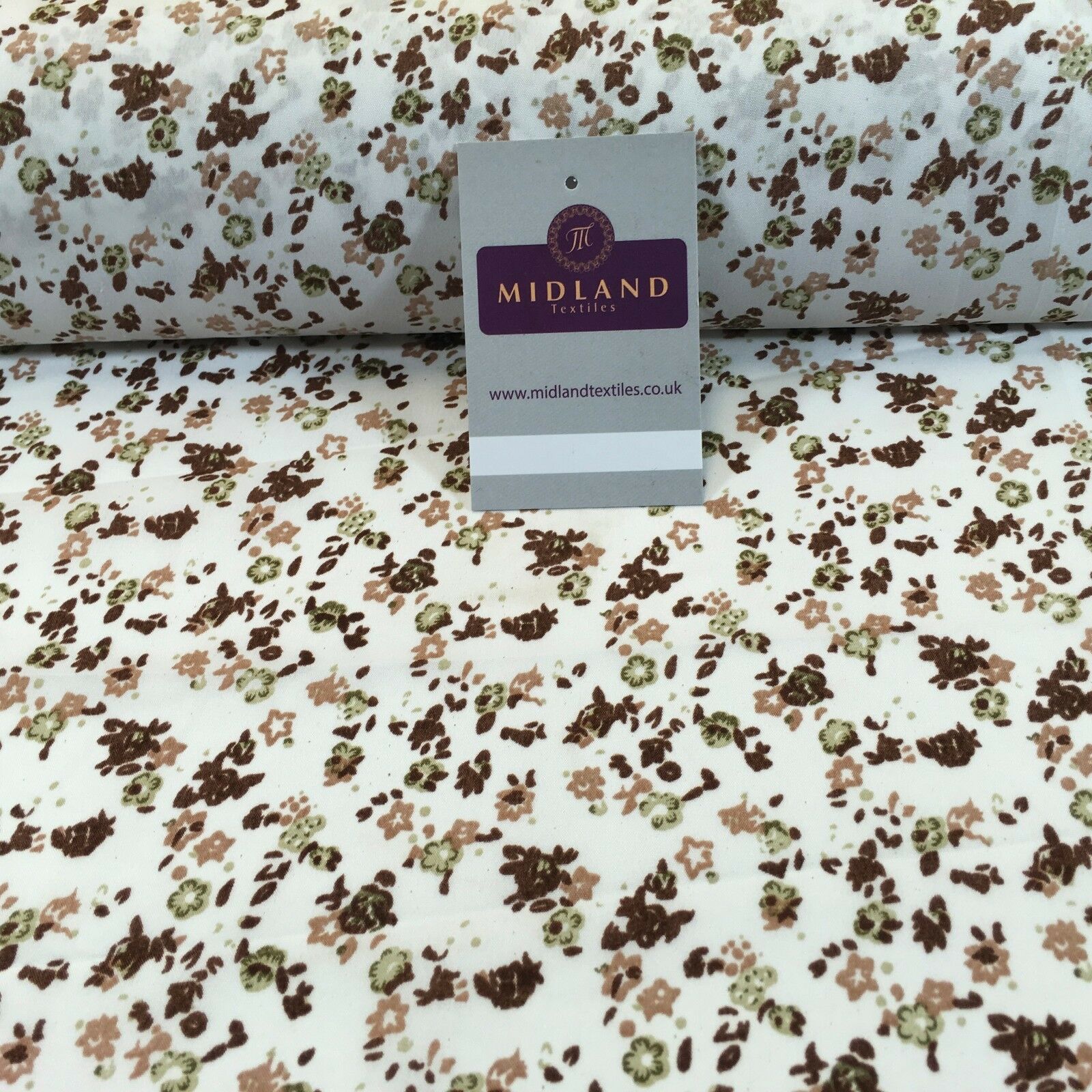 Small Ditsy Floral Printed soft Crepe dress fabric 44' wide M761 Mtex