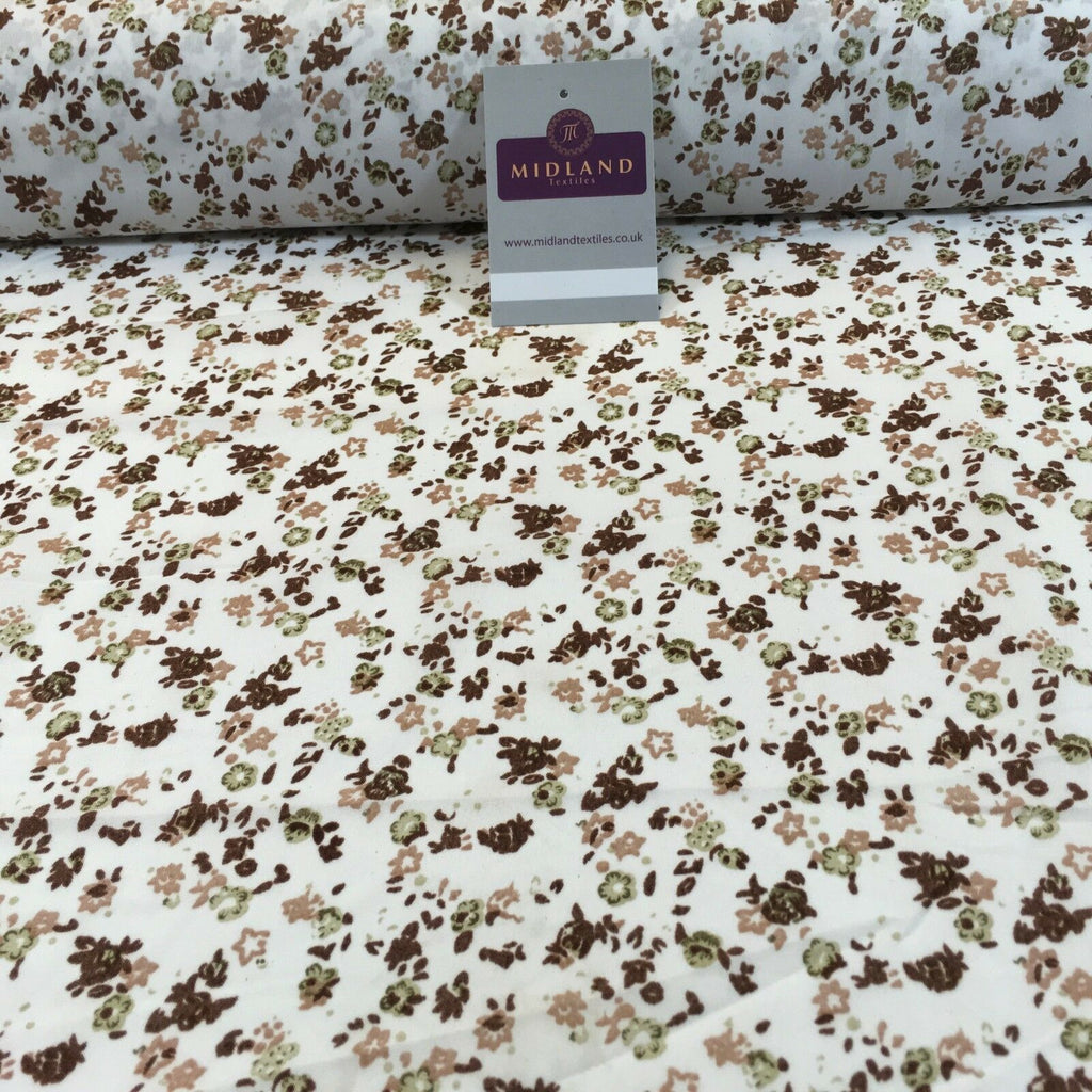 Small Ditsy Floral Printed soft Crepe dress fabric 44" wide M761 Mtex