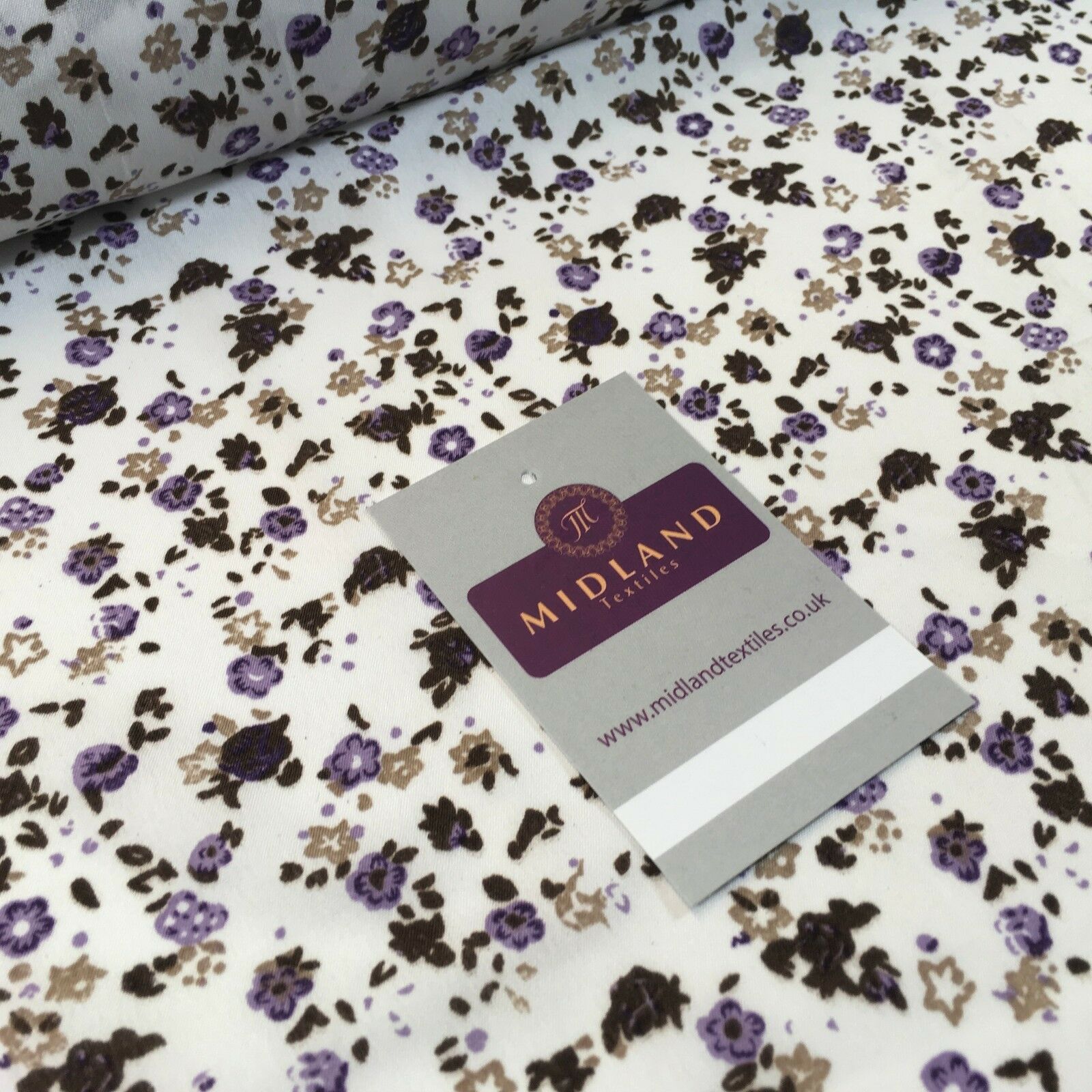 Small Ditsy Floral Printed soft Crepe dress fabric 44' wide M761 Mtex