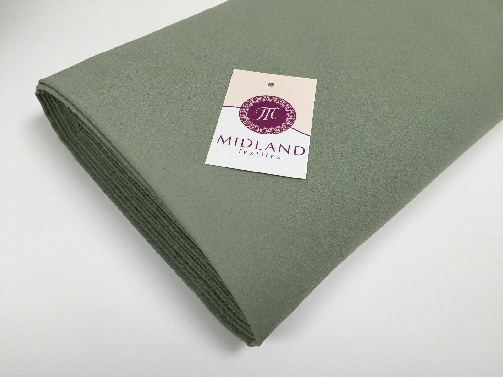 Plain Poly Moss Crepe Georgette dress fabric medium weight 58' Wide M420 Mtex