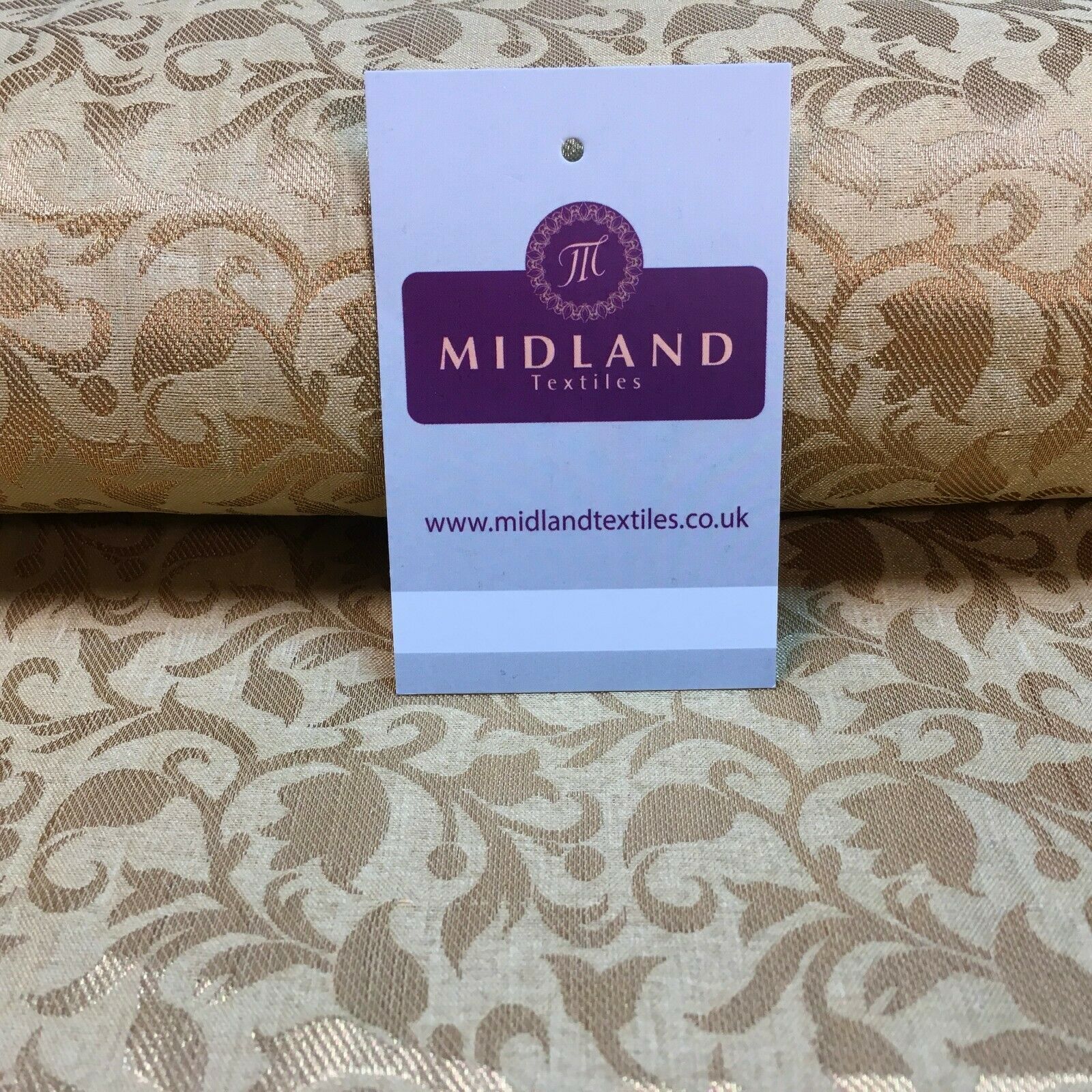 Floral Gold Textured Banarsi Lame Brocade Fabric 111 cm MA1124 Mtex