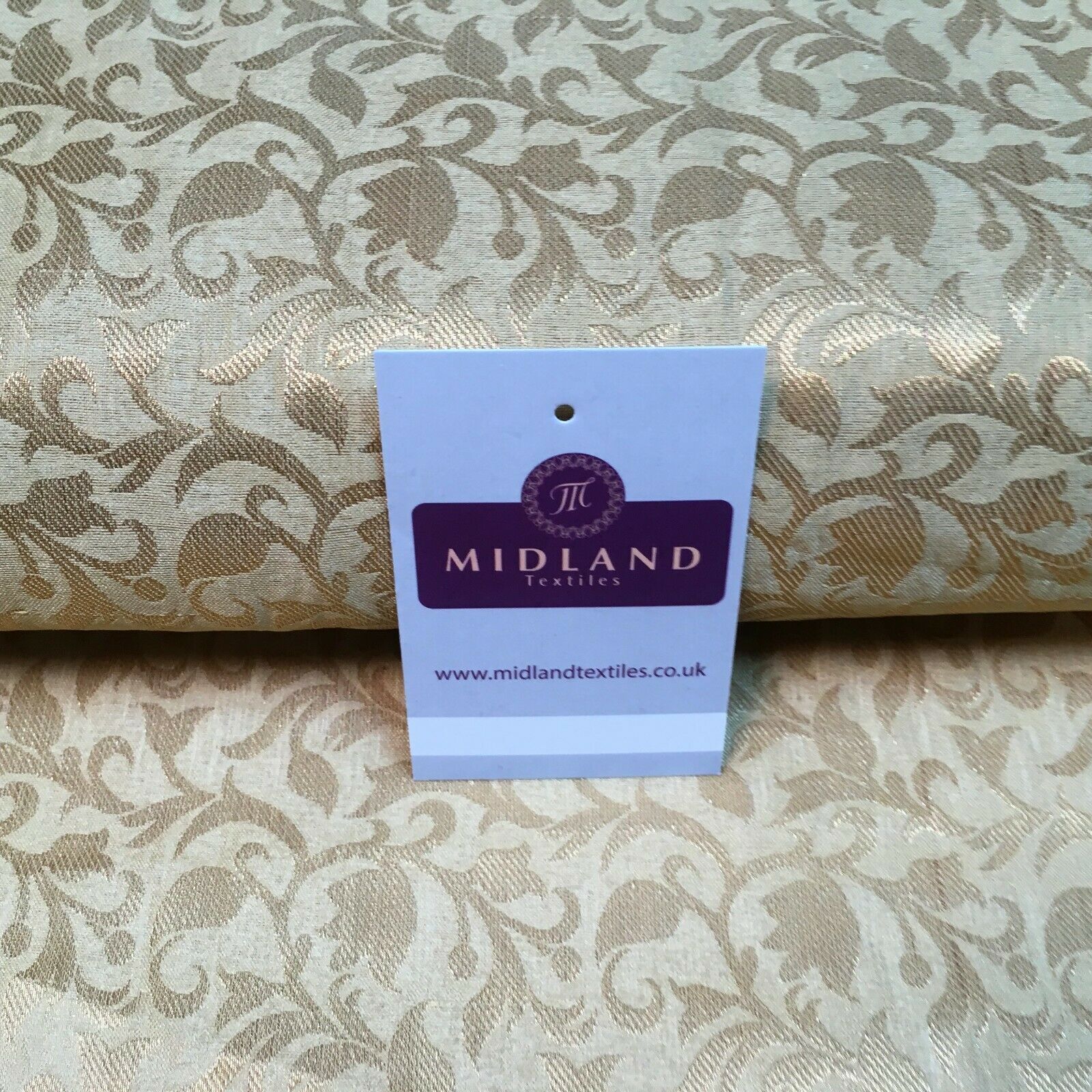 Floral Gold Textured Banarsi Lame Brocade Fabric 111 cm MA1124 Mtex