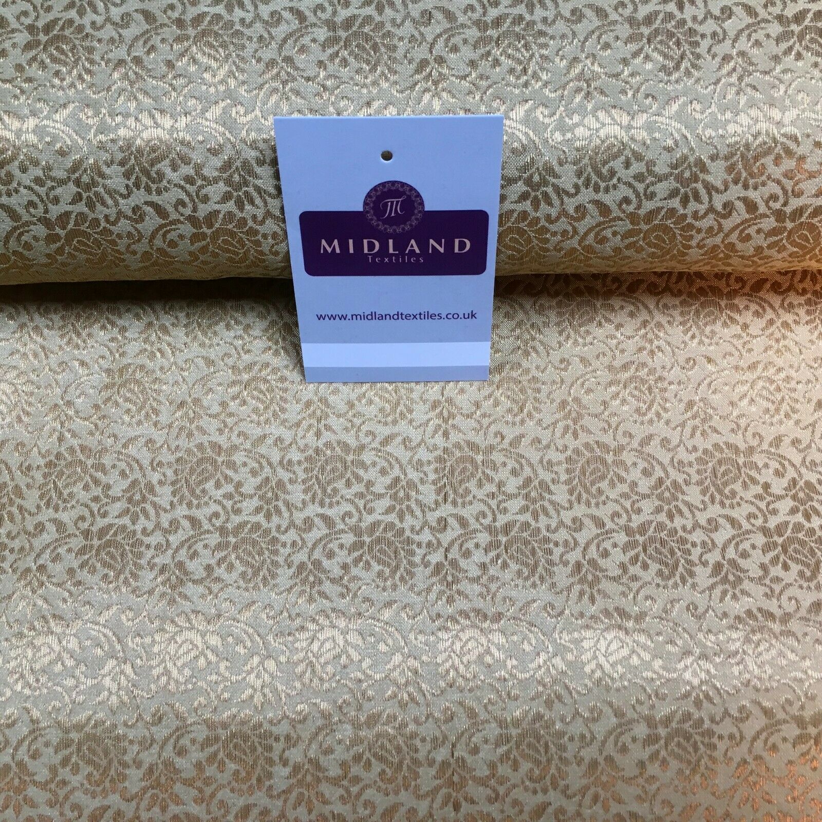 Floral Gold Textured Banarsi Lame Brocade Fabric 111 cm MA1124 Mtex