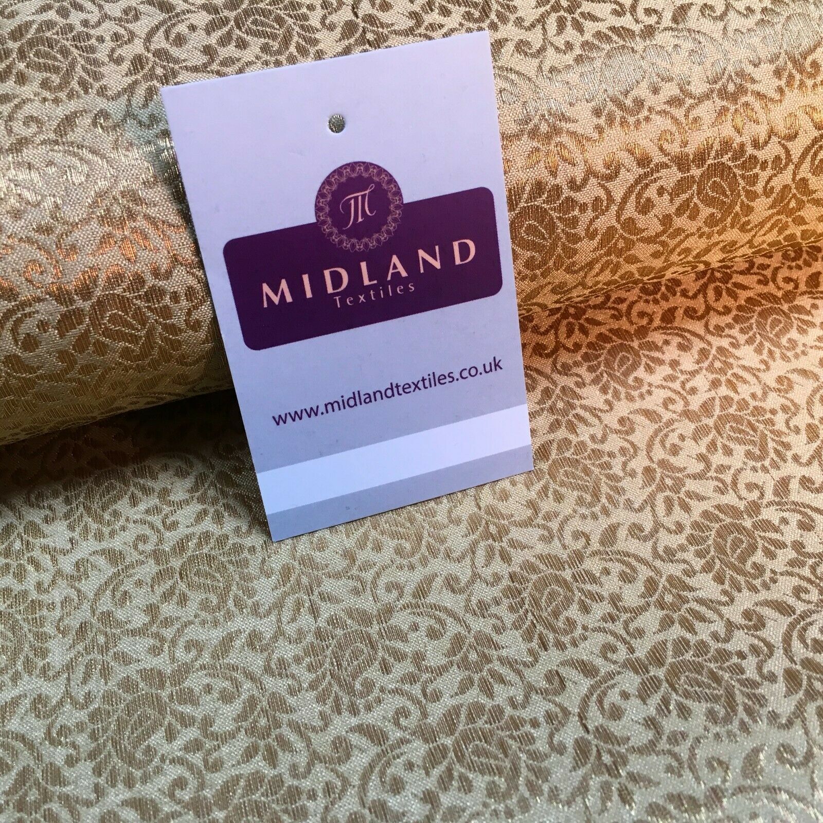 Floral Gold Textured Banarsi Lame Brocade Fabric 111 cm MA1124 Mtex