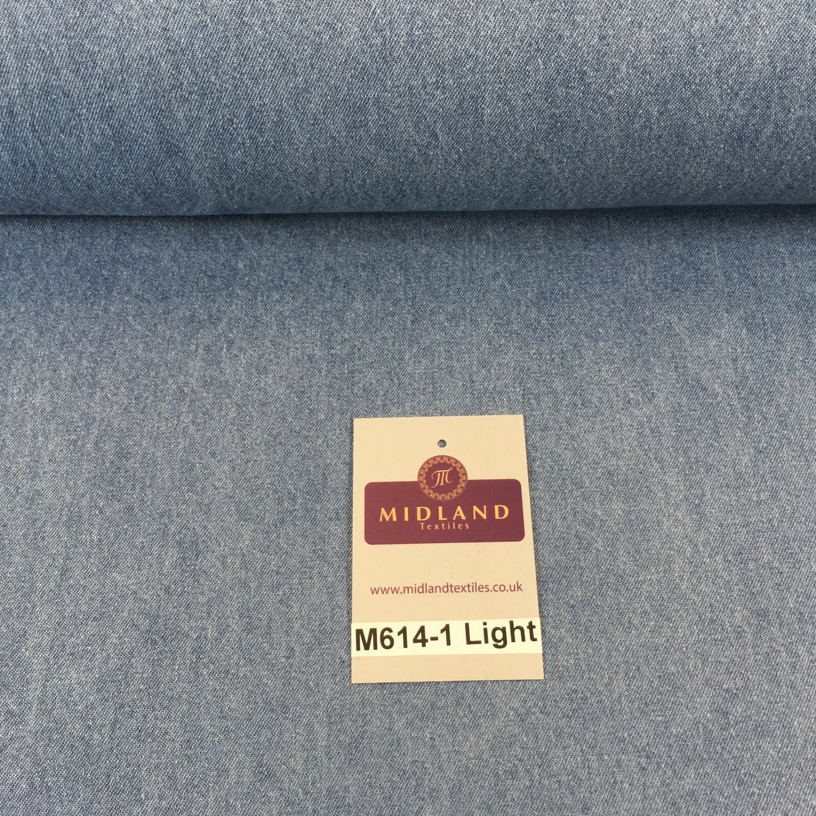 8oz Washed Denim Light-Medium-Dark Blue Fabric 100% Cotton 58' Wide M614 Mtex