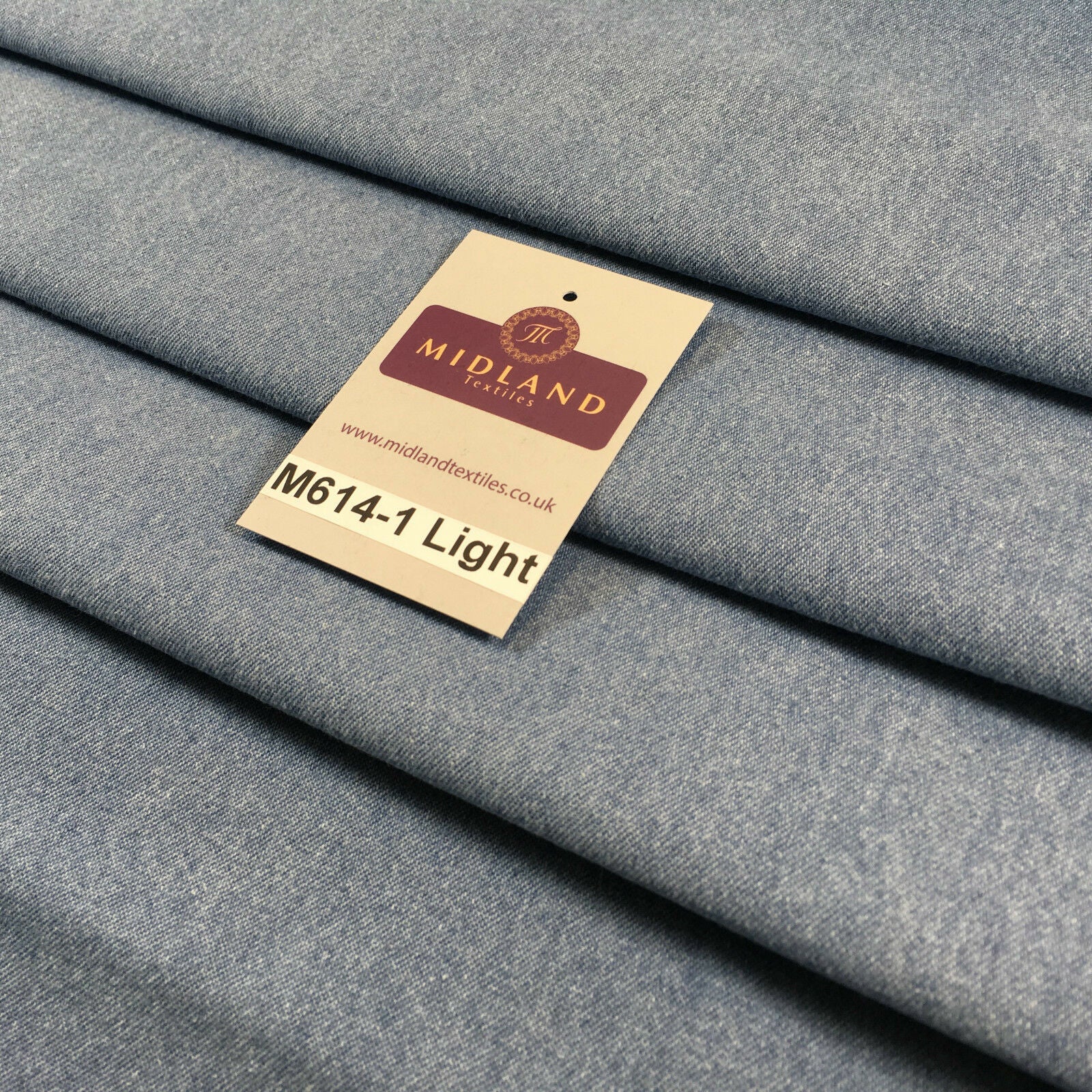 8oz Washed Denim Light-Medium-Dark Blue Fabric 100% Cotton 58' Wide M614 Mtex