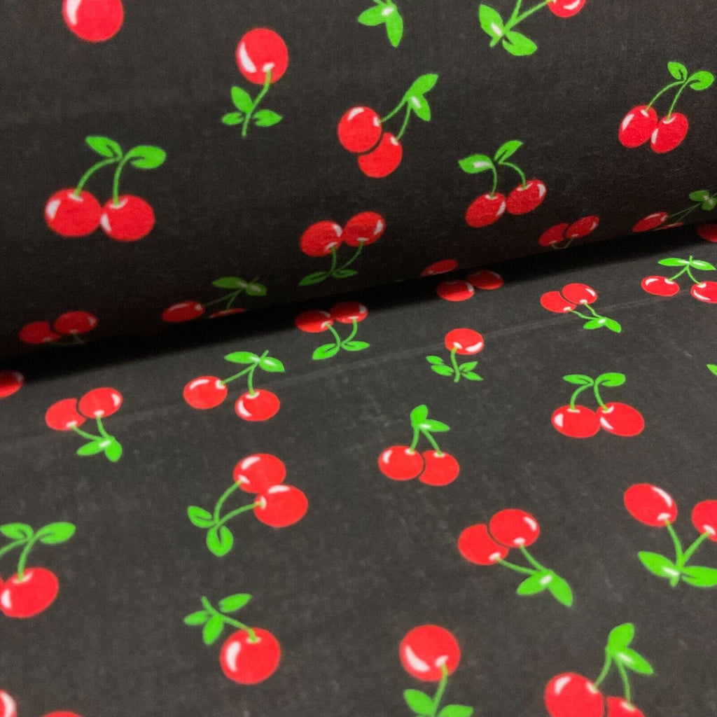 Cherries Fruit cherry Poly cotton printed 110cm wide fabric M1699