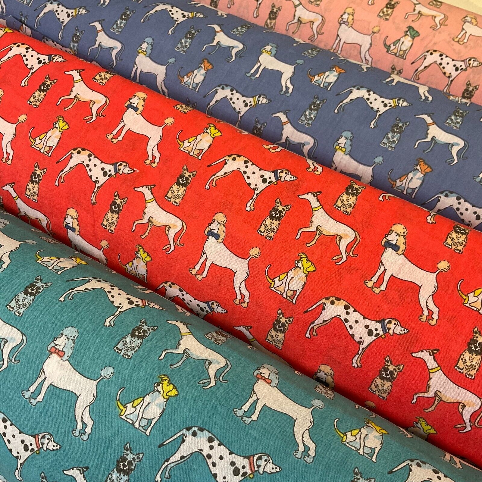 Dalmatian Dog Animals Poly cotton printed 110cm wide fabric M1705