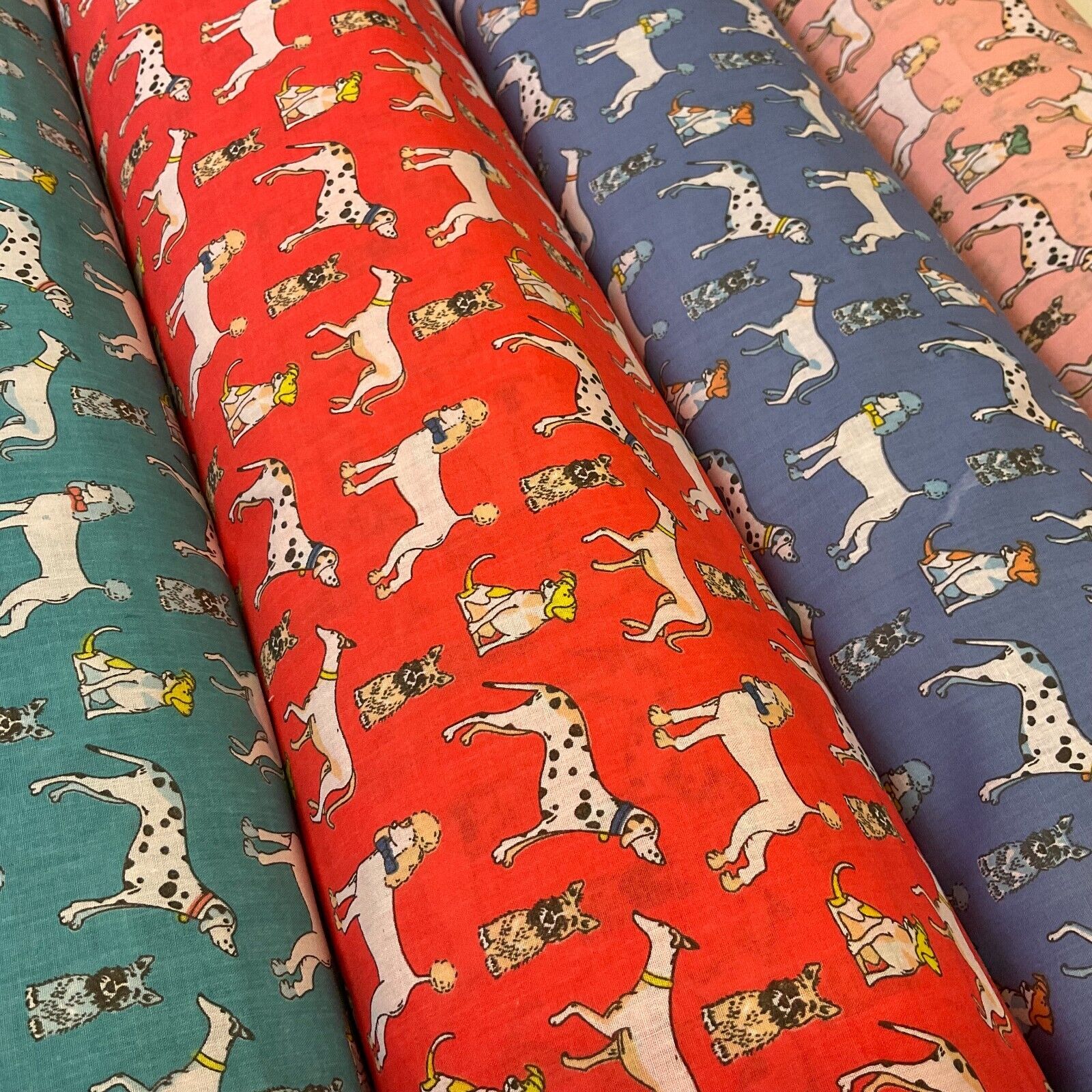 Dalmatian Dog Animals Poly cotton printed 110cm wide fabric M1705