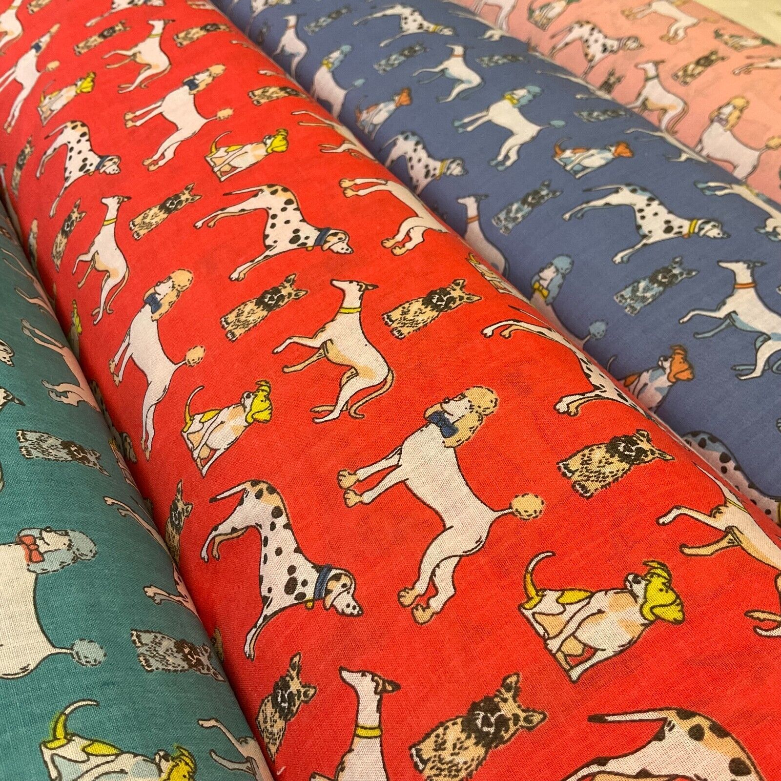 Dalmatian Dog Animals Poly cotton printed 110cm wide fabric M1705