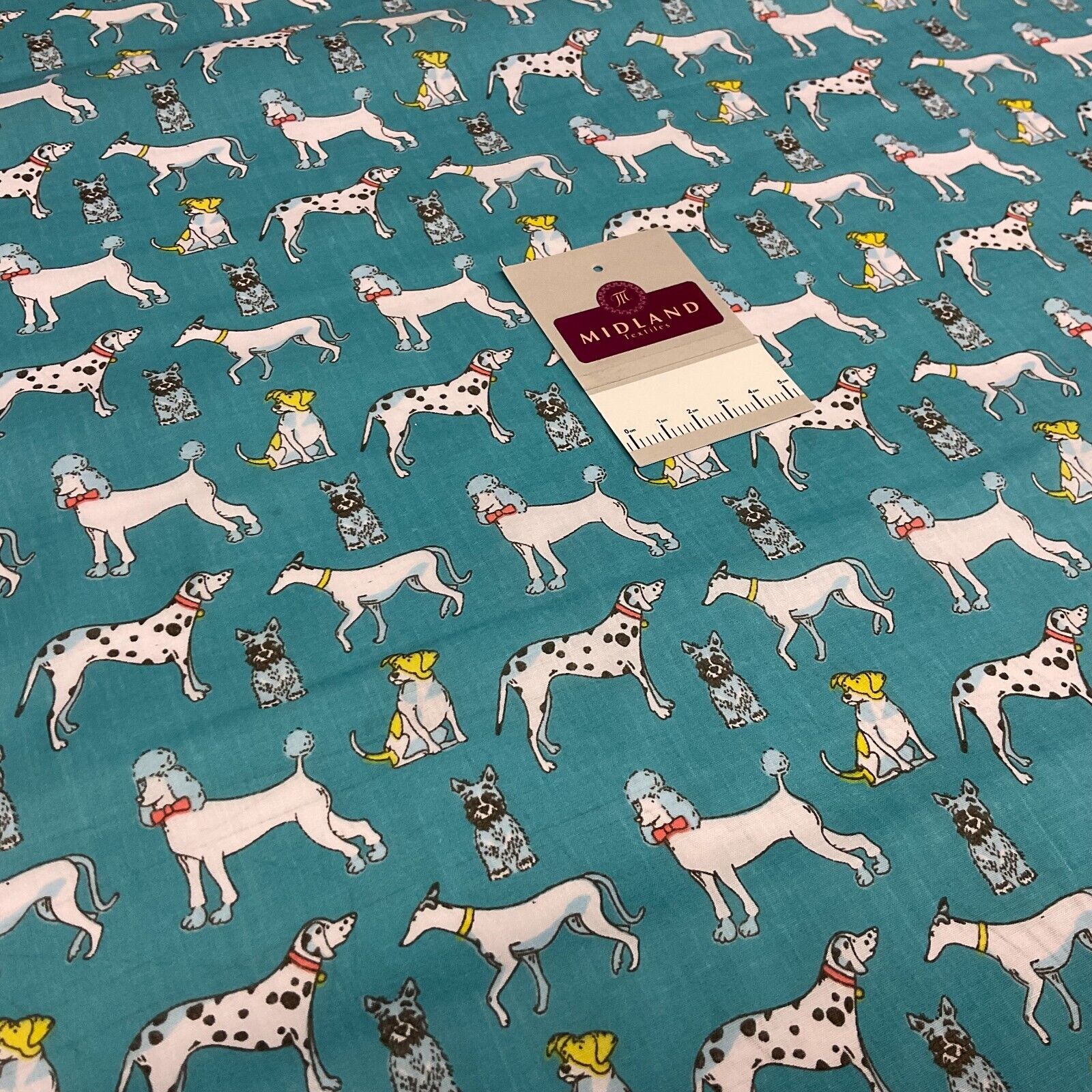 Dalmatian Dog Animals Poly cotton printed 110cm wide fabric M1705
