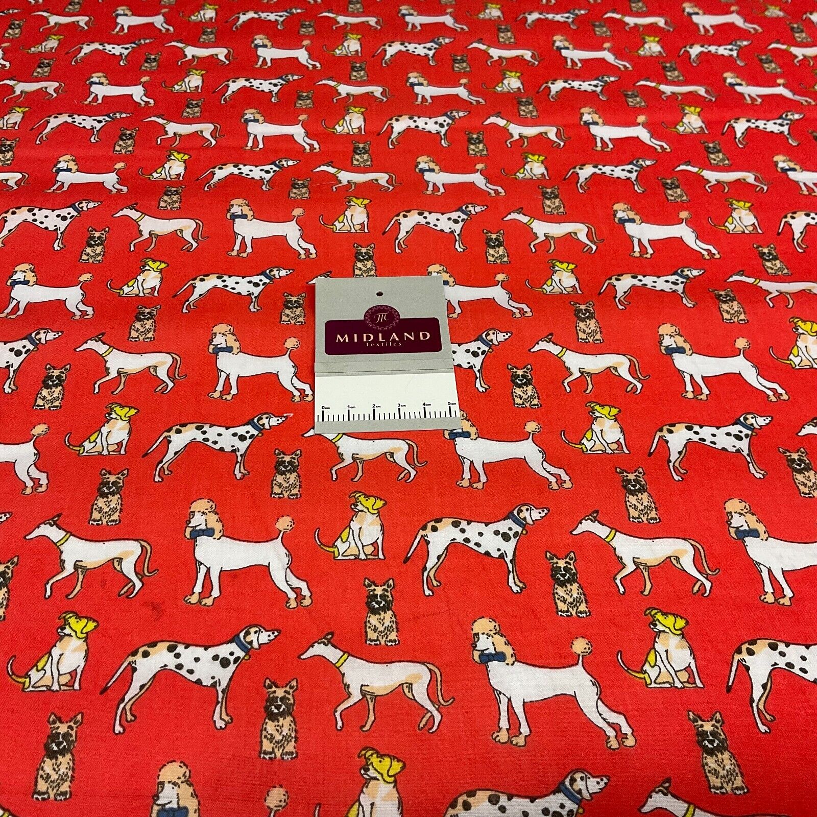 Dalmatian Dog Animals Poly cotton printed 110cm wide fabric M1705