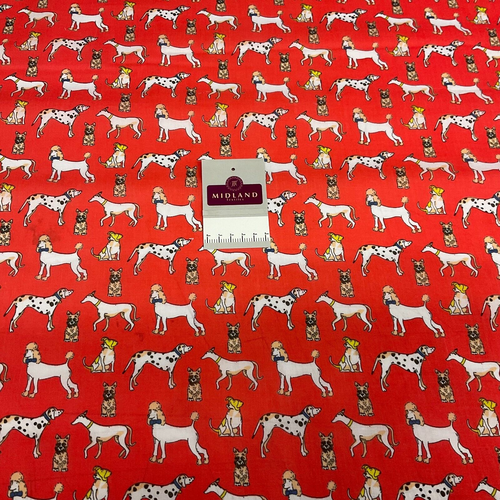 Dalmatian Dog Animals Poly cotton printed 110cm wide fabric M1705