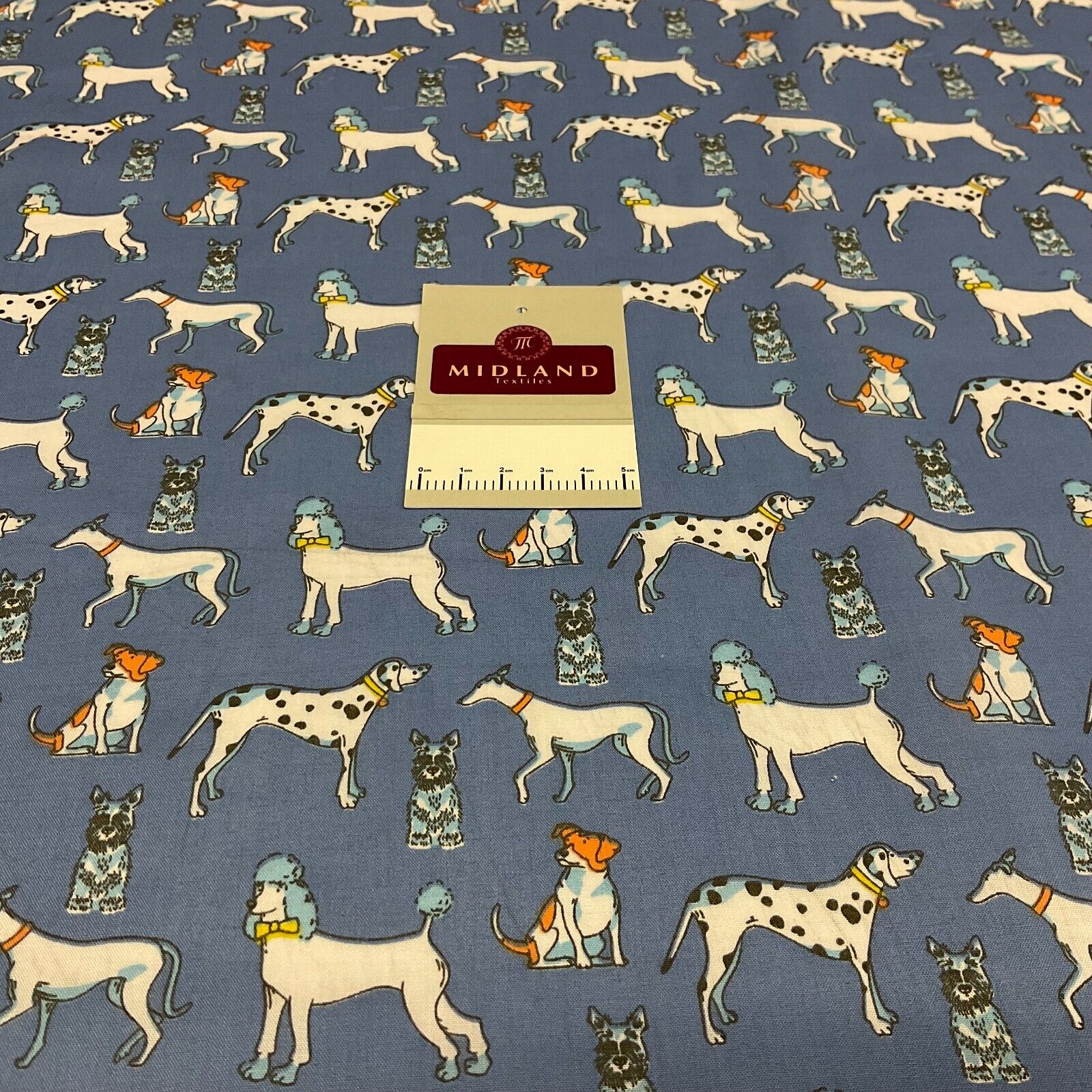 Dalmatian Dog Animals Poly cotton printed 110cm wide fabric M1705